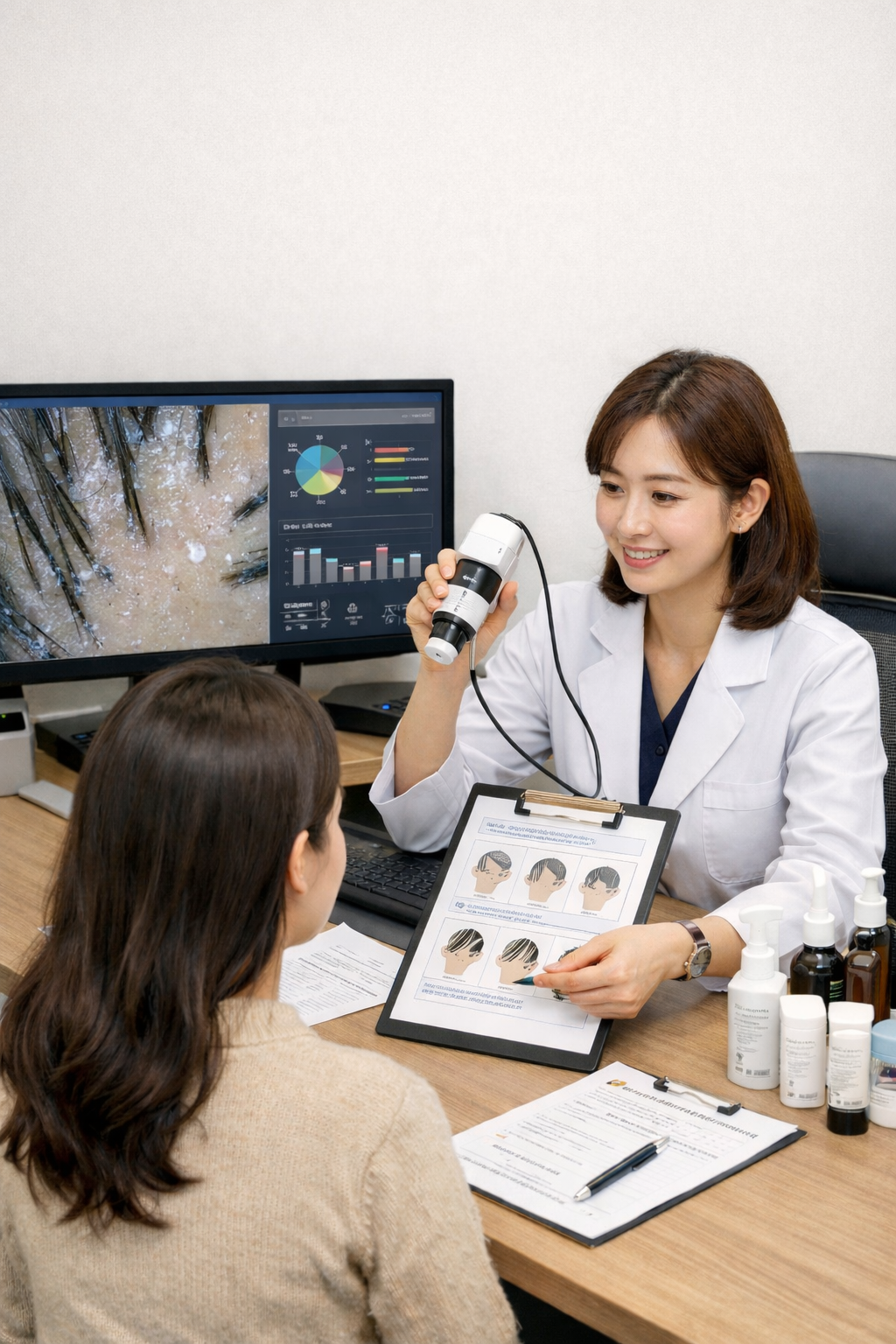 두피 상태 진단 및 상담